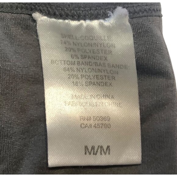 Spalding Womens Gray & Black Striped Sports Bra Crisscross Back M/M - Picture 4 of 6